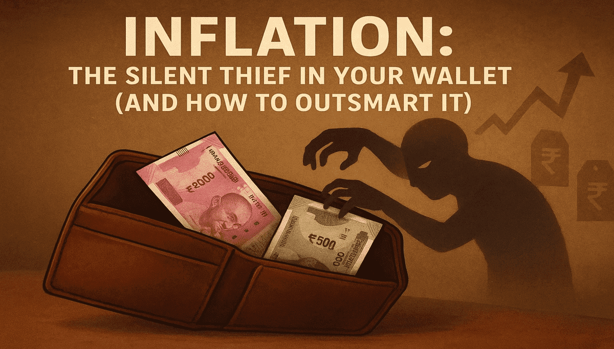 Illustration of how inflation steals wealth with a thief