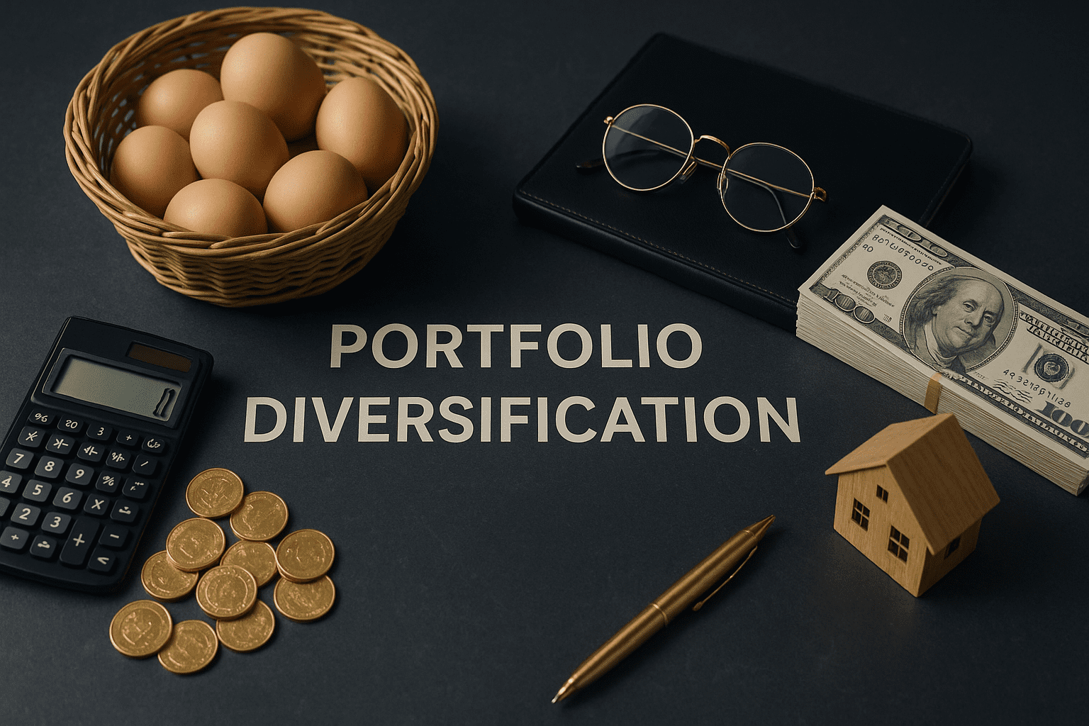 Hand holding a pie chart depicting diversified investment portfolio with various allocations.