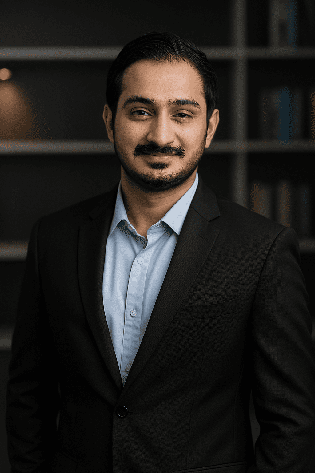 Portrait of a financial planner speaking to the camera, representing Nemi Wealth’s founder and personal finance educator. Finanshull