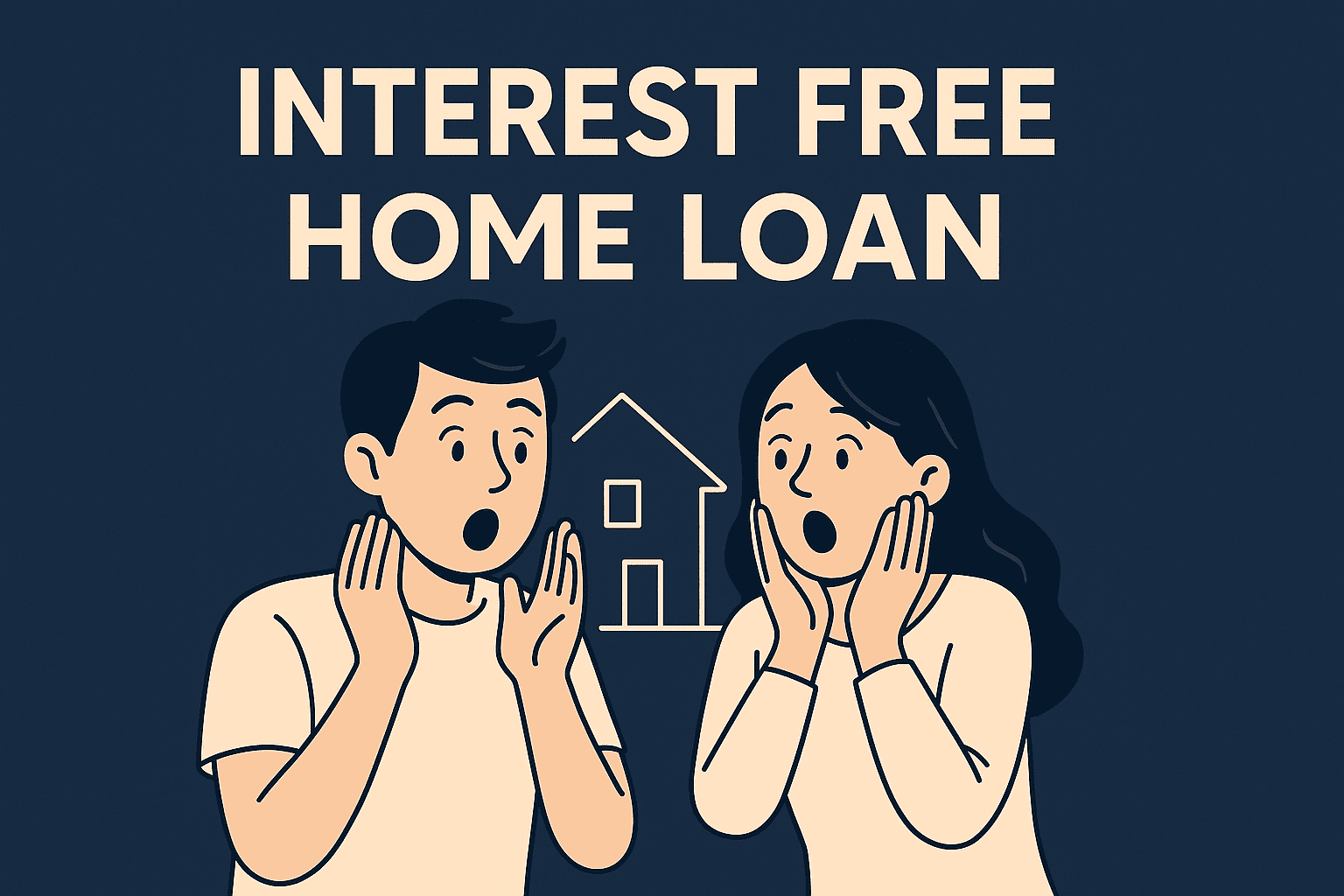 interest free home loan cover image, couple shocked to hear that home loan can be interest free, explanation, how to make your home loan interest free