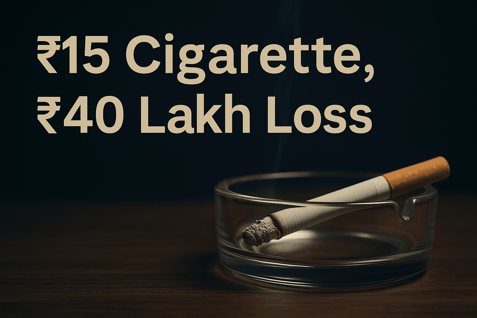 Cost of Smoking in India: ₹15 Cigarette, ₹40 Lakh Loss Explained
